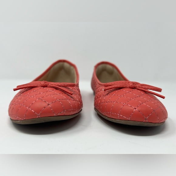 MR. Cat Brazilian Women’s Matelassê Ballet Flat Coral Pink Shoes Slip On Sz 9/39 - Picture 2 of 8